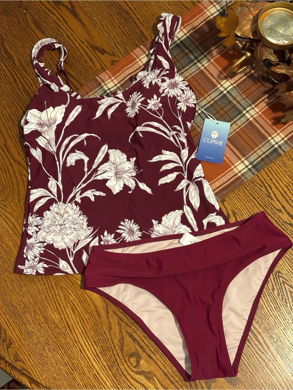Cupshe Tankini Swimsuit Small